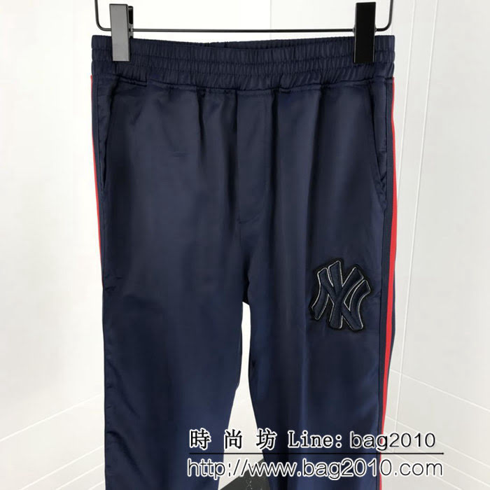 GUCCI古馳 18ss秋冬新款 NY Yankees棒球聯盟系列 絲綢男款套裝 ydi1633